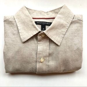 Banana Republic Men 100% Linen Button Down